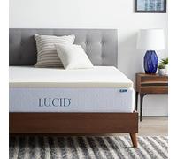 LUCID Coprimaterasso tradizionale in schiuma da 5 cm, per letto king size, colore: avorio