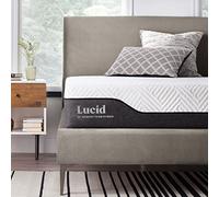 LUCID Materasso Hybrid, Alto 25cm - Memory foam & molle insacchettate - Con carbone di bambù e aloe vera - Traspirante - Rigidità media - Singolo 100x200 cm