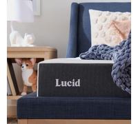 LUCID Materasso in memory foam - Alto 20 cm - Morbido - Con gel rinfrescante e carbone di bambù - Una Piazza e mezza 120 x 200 cm