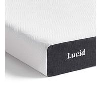 LUCID Materasso in memory foam, con gel rinfrescante & carbone di bambù - Oeko-Tex - sottile 13 cm - Rigido, Una Piazza e mezza 135 x 190 cm