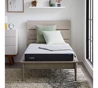 LUCID Materasso Twin XL da 15,2 cm - Memory Foam XL in gel rigido - Carbone di bambù in una scatola - Certificato CertiPur, bianco