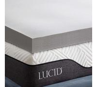 LUCID Topper 10 cm in memory foam gel rinfrescante e fibra di bambù, Singolo, 90 x 190 cm