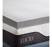 LUCID Topper 7,5 cm in memory foam gel rinfrescante e fibra di bambù, Singolo, 100 x 200 cm
