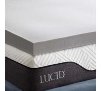 LUCID Topper 7,5 cm in memory foam gel rinfrescante e fibra di bambù, Singolo, 8