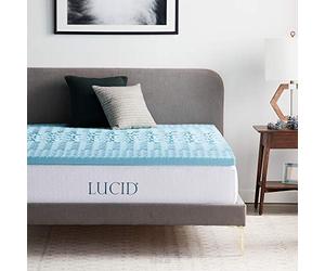 LUCID Topper Singolo | 5 Zone Ergonomiche | Coprimaterasso in Memory Foam con Gel Rinfrescante | Alto 5cm, 80x190 cm