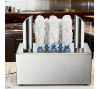 Lucidabicchieri Commerciali In Acciaio Inox, Lucidabicchieri Elettrico Da Vino Con 5/8 Spazzole In Puro Cotone, Per Tazze Con Calibro Da 5-10 Cm, Per Bar, Ristoranti, Hotel, Cucina, Cantina B