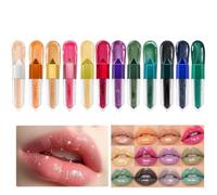 Lucidalabbra Brillante 12 Colori Rossetto Idratante A Lunga Tenuta | Lucidalabbra Glow Per Donne Ragazze Fidanzata Feste Shopping Incontri Serate Halloween Festival