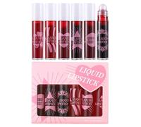 Lucidalabbra Brillante,Sei Applicatori Rotanti Di Rossetto Liquido Leggero - Ideale Per Viaggi Lavoro Casa E Attività All'Aperto