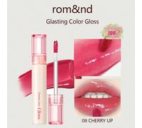Lucidalabbra Romand Glasting Color Gloss 08 CHERRY UP, ad alta viscosità, con finitura in vetro lucidante, pellicola vetrata, lucentezza effetto bagnato, gelatina vellutata, idratazione per 6 ore, for