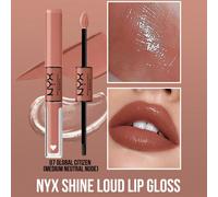 Lucidalabbra Shine Loud, 07 Global Citizen (Nudo Neutro Medio), Rossetto Liquido Durevole Con Lucidalabbra Trasparente, Rimpolpa Le Labbra, Aumenta Il Volume Delle Labbra, Migliora Il Contorno Delle L