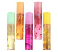 Lucidalabbra Trasparente 5 Pezzi, Idratante, Portatile, Plastico | Set Delicato e Adorabile, per Donne, Liquido Leggero, Uso in Inverno, Protettore Labbra Trasparente Colore Casuale