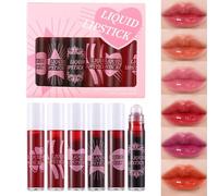 Lucidalabbra Volumizzante,Sei Applicatori Rotanti Di Gloss Per Labbra | Formula Lunga Durata Per Viaggi Lavoro All'aperto Scuola