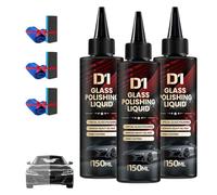 Lucidanti Per Pulizia Finestrini, D1 Glass Polishing Liquid, Powerful Car Glass Oil Film Remover for Wiper Marks and Light Scratches (3PCS/450ml)