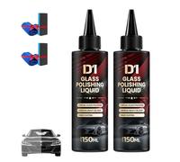 Lucidanti Per Pulizia Finestrini, D1 Glass Polishing Liquid, Powerful Car Glass Oil Film Remover for Wiper Marks and Light Scratches (2PCS/300ml)