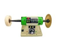 Lucidatore a Tampone, Lucidatrice da banco elettrica Rettificatrice for gioielli Gemma Smerigliatrice for roccia Lucidatrice for tornio da tavolo Velocità regolabile 0-10000 RPM 750 W(Groen)