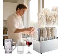 Lucidatore Elettrico Commerciale Per Bicchieri Da Vino - Spazzole Rotanti Per Asciugatrice Automatica In Acciaio Inossidabile, Pulizia Per Champagne, Bicchieri Da Birra, Ideale Per Bar 8-head