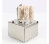 Lucidatore Elettrico Commerciale Per Bicchieri Da Vino - Spazzole Rotanti Per Asciugatrice Automatica In Acciaio Inossidabile, Pulizia Per Champagne, Bicchieri Da Birra, Ideale Per Bar 5-Brosses