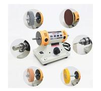 Lucidatore per gioielli, Piccola smerigliatrice da tavolo multifunzionale, elettrica for legno con cera di giada, for intaglio e lucidatura(E)