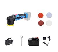 Lucidatrice 16 V a doppia azione lucidatrice orbitale per auto strumento di lucidatura wireless tampone abrasivo tamponi per lucidatura (colore: Kit1) (Kit3)