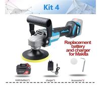 Lucidatrice 18V/lucidatrice for auto compatibile con strumento di lucidatura batteria 18V levigatrice lucidatrice ceretta M14(Kit4)
