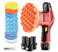 Lucidatrice a batteria con 3 batterie per pulizia auto