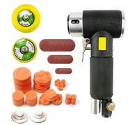 Lucidatrice a batteria per auto, levigatrice orbitale ad aria compressa, lucidatrice a batteria, set con carta vetrata, 30 spugnette x 21, per auto, pavimenti, piastrelle