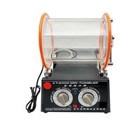 Lucidatrice a tamburo rotante KT2000 Lucidatrice a tamburo for gioielli 5 velocità 150W Mini-burattatrice Strumenti di finitura