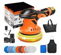 Lucidatrice a tampone a batteria, kit di lucidatura for auto portatile a ricarica rapida da 6 pollici con lucidatrice a batterie for ceratura for dell'auto