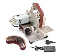 Lucidatrice a tampone a velocità variabile Levigatrice a nastro 15mm/25mm Smerigliatrice multifunzionale Mini Levigatrice a nastro elettrica Lucidatura fai-da-te Rettifica taglierina Bordi for affilar