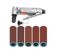 Lucidatrice a umido, Mini 1/4 Air Angle Die Grinder 90 Gradi Pneumatico Rettifica Lucidatrice Mulino Macchina for Incidere Intaglio Tool Kit Con Dischi Abrasivi(With 51pcs set)