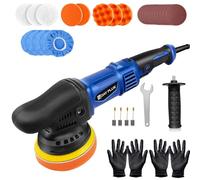 Lucidatrice auto 920 W, doppia azione, 6 velocità variabile 2800 - 5800 giri/min, 32 pezzi, diametro del disco: 120 mm, per barca e auto
