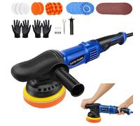 Lucidatrice Auto, 920W Professionale Lucidatrice per Auto, Lucidatore, 120mm 13pcs Tamponi per lucidatura Kit lucidatura Auto, Impugnatura a D Rimovibile,Per la lucidatura dei dettagli automobilistici