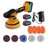 Lucidatrice Auto a Batteria Compatibile con Makita 18V,6 Pollici Lucidatrice Rotorbitale con 2×3.0Ah Batterie,8 Velocità,2800-6000RPM Lucidatrices Orbitale per Pulizia,Lucidatura e Ceratura Dell'auto