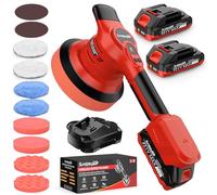 Lucidatrice Auto a Batteria, SundpeyPRO 21V Lucidatrice Rotorbitale Brushless con 2 Batterie e 8 Velocità Variabili e 8000RPM, per la Pulizia Dell'auto, la Lucidatura e la Ceratura