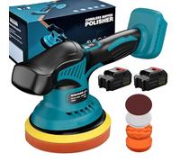 Lucidatrice auto batteria lucidatrice cordless 8 velocità variabili lucidatrici auto set con 2 batterie da 21 V per cere e dettagli auto