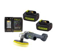 Lucidatrice Auto Rotativa a Batteria 21 V Titan Professionale con 2 Batterie
