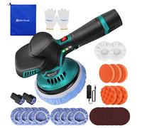 Lucidatrice Auto Senza Fili Professionale - 12V 5500 RPM, 6 Velocità Regolabili - 2 Batterie 2.0Ah + 25 Pezzi - Per Lucidatura, Ceratura e Riparazione Graffi