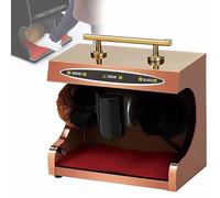 Lucidatrice automatica per scarpe a induzione, lucidatrice elettrica a doppia spazzola, a basso rumore e grande scatola di olio, nessuna erogazione di gocce per uso domestico