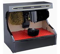 Lucidatrice automatica per scarpe con doppio motore e sensore a infrarossi per uso domestico e commerciale, cura efficiente della pelle in hall o hotel, finitura argento