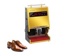 Lucidatrice automatica per scarpe e lucidatrice, pulitore per scarpe a doppia spazzola, display intelligente della data, per scarpe in pelle, stivali, uso domestico e ufficio
