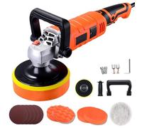 Lucidatrice buffer, macchina per dettagli auto con controllo variabile a 7 velocità, motore in rame puro, design a basso rumore per auto, divano e pavimento (pezzi di ricambio inclusi)