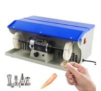 Lucidatrice Da Banco & Macchina Lucidatrice, Macchina Per Lucidare Gioielli 1/2 HP Con Raccoglitore Di Polvere & Luce LED Da Lavoro, Lucidatrice 100 mm Per Metallo Gioielli Legno Pietra