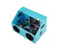 Lucidatrice Da Tavolo Elettrica Completamente Chiusa, Scatola Della Polvere, Coperchio Della Scatola Della Polvere Elettrica Con Luce LED, Circolazione Dell'acqua Integrata(Blue,2-hole)