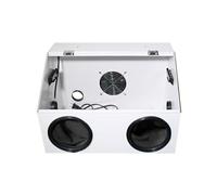 Lucidatrice Da Tavolo Elettrica Completamente Chiusa, Scatola Di Polvere Completamente Chiusa A 2 Fori Con Luce LED E Ventola, Design Del Foro Laterale Sinistro E Destro(58cm)