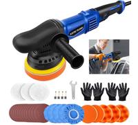 Lucidatrice eccentrica, 1200 W, set di 6 velocità variabili, 25 punte per lucidatura, trattamento delicato, lucidatrice per auto, barca, lucidatura, graffio