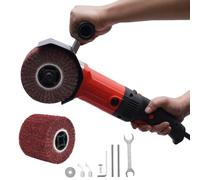 Lucidatrice elettrica da 1400 W, macchina for trafilatura di fili portatile, 8 velocità regolabili con 2 ruote lucidanti, lucidatrice for acciaio inossidabile e metallo