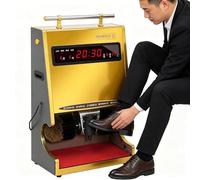 Lucidatrice elettrica per scarpe, completamente automatica, in pelle, per la rimozione della polvere, per casa, ufficio, atrio, soluzione di pulizia comoda ed efficiente