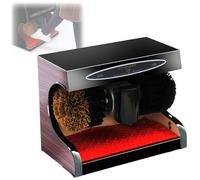 Lucidatrice elettrica per scarpe, completamente automatica, per rimuovere la polvere e la pulizia della pelle, kit portatile per casa, ufficio, hotel e banca