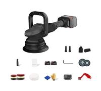 Lucidatrice For Auto Cordless A Carica Rapida Da 20 V 5 Pollici Lucidatrice A Velocità Variabile Con Orbita Da 15 Mm A Doppia Azione Con Batteria Da 4000 MAh Leggera E Facile Da Usare