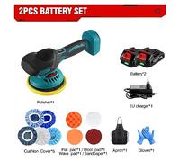 Lucidatrice for auto elettrica Lucidatrice for ceretta automatica ad alta efficienza Utensile rotante multifunzionale for batteria 18v(2 Battery Set)